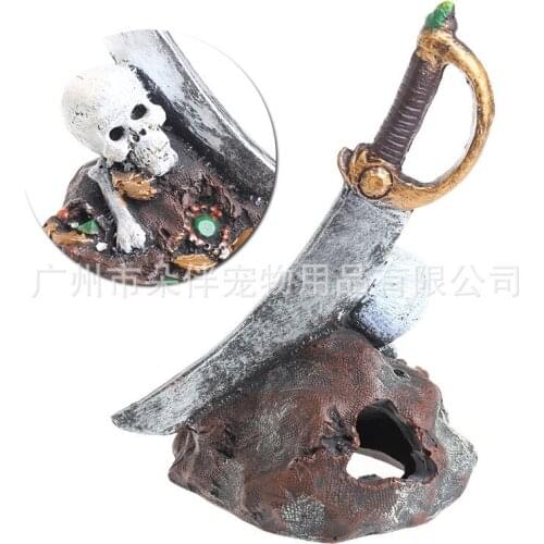 Aquarium Landscaping Decoration Pirate Skull Resin Hidden Cave Fish Tank Decoration Decoration Treasure Tank Decoration