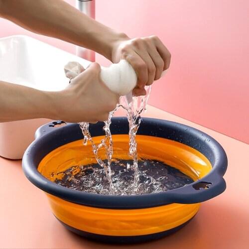 42cm Portable Foldable Wash Basin Plastic Travel Folding Wash Basin Safe Durable Laundry Tub Household Hand Wash Basin