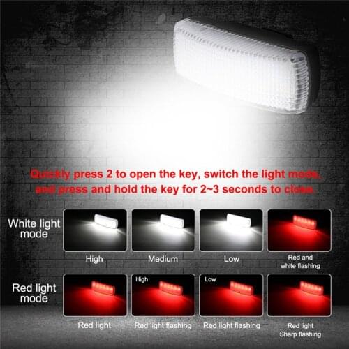 Bicycle light Multifunction LED USB Rechargeable Bike Tail Light Bicycle Safety Cycling Warning Rear Lamp Outdoor Headlamp 7