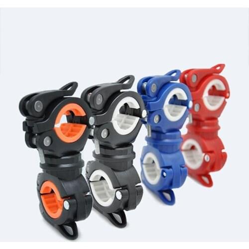 360 Degree Rotating Adjustable Bicycle Headlight Frame Fixing Bracket Car Clip Mountain Bike Riding Equipment Accessories