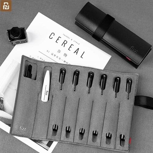 Youpin fizz Pen curtain Switchable to pen holder Fiber leather 8-hole independent pen grid protable for business trip