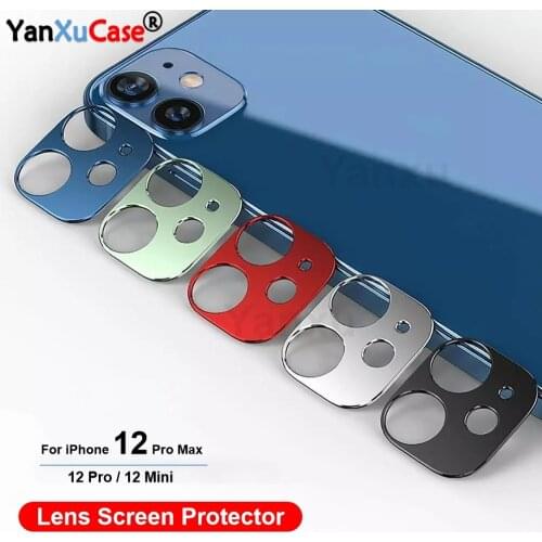Camera Protective Ring Case For iPhone 12 Pro Max 12 Mini Back Lens Metal Screen Protector For iPhone 11 Pro Max Lens Film Cover