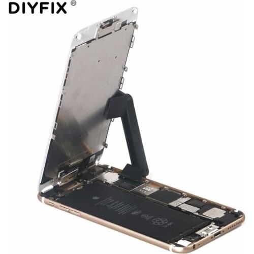 DIYFIX 2Pcs Adjustable Phone Stand Holder LCD Screen Fastening Clamp Clips for iPhone 8 7 6s 6 Plus Repair Work Tools
