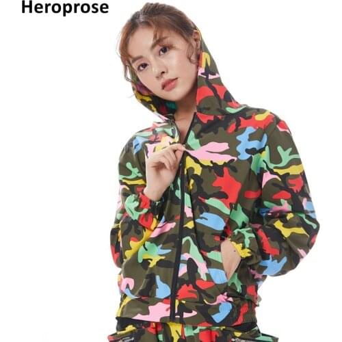 2019 Spring Autumn Hip Hop Jacket Female Casual Camouflage With A Hood Jacket Chaquetas Mujer Fall Jackets For Women Coat
