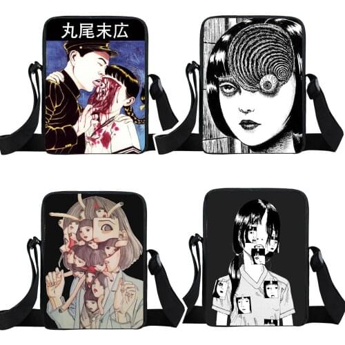 Horror manga crossbody bag women handbag Junji Itou / Shintaro Kago shoulder bag teenager girls mini messenger bags