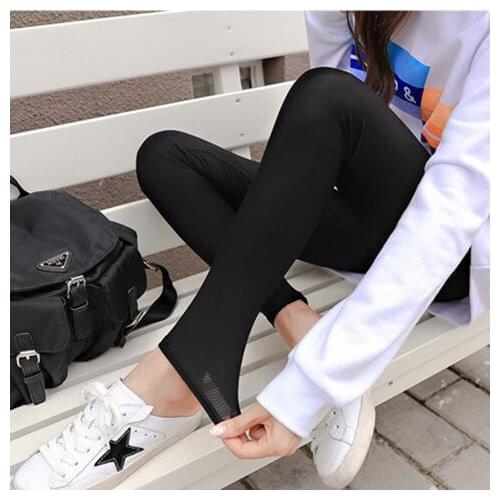 2019 summer thin models outer wear leggings Slim was thin stretch pants big yards female feet pants wild