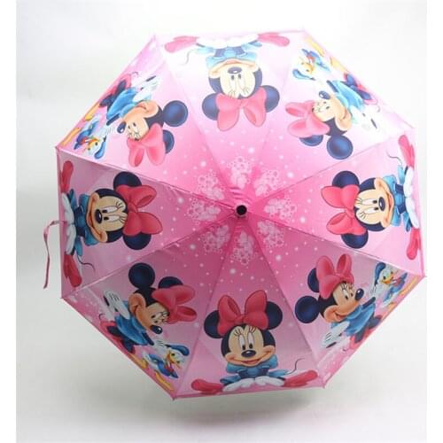 Disney cartoon Minnie Mickey Mouse Rain and rain dual-use three-fold umbrella student sunscreen umbrella kids outdoor umbrella