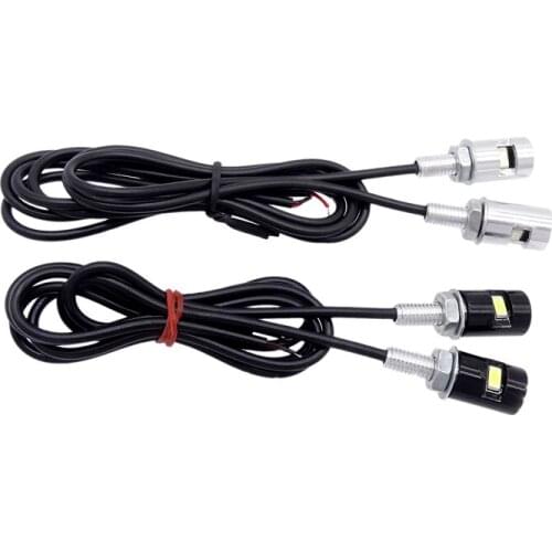 1 Pair Universal Car LED License Plate Light Screw Bolt Lamp Rear Tail Lights for Motorcycle Truck ATV Motorcycle Bike SUV RV