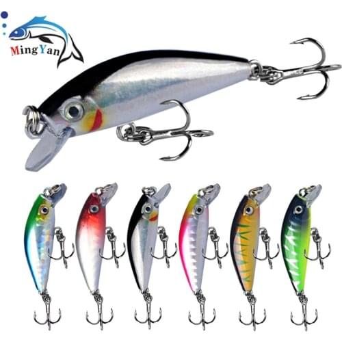 1PCS Minnow Fishing Lure 4.5cm/3g 3D Eyes Crankbait Wobbler Artificial Hard Bait Three Anchor Hook Fishing Tackle