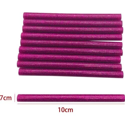 10pcs Colourful 7mm*100mm Glitter Hot Melt Glue Sticks For Glue Gun Craft Phone Case Album Repair Accessories Adhesive 7mm Stick