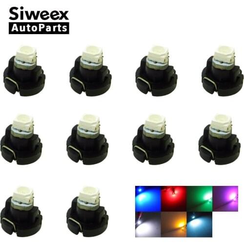 10x T3 LED 3528 SMD Car Cluster Gauges Dashboard White Ice Blue Red Pink Green Instruments Panel Light Neo Wedge Bulbs