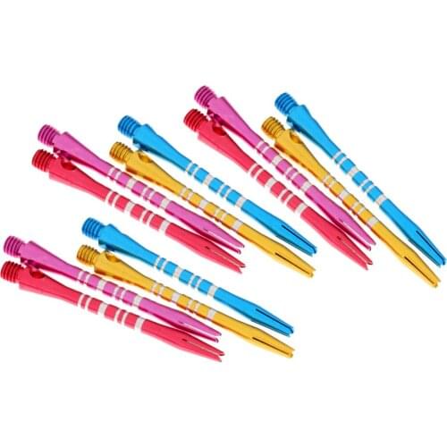 12 Pieces 52mm 2BA Aluminum Medium Darts Shafts Stems Throwing -4 Color