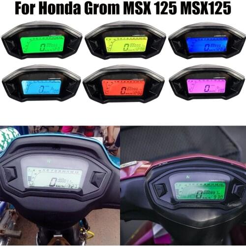 12V Motorcycle LCD Gauge Digital Indicator Speedometer waterproof Odometer Velocimetro meter For Honda Grom MSX 125 MSX125