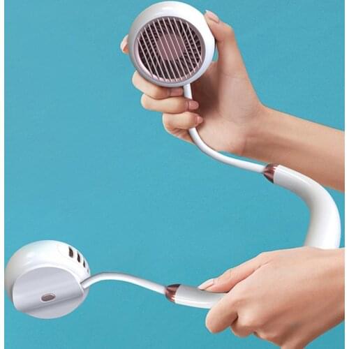 2000mAh 2W Net Red Fashion Casual Style Lazy Hanging Neck Fan Leafless Mute Mini Suspension Summer Cooling Fan Hot Appliances