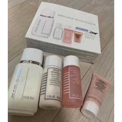 4Pcs Set Cleansing Milk 30ml + mask 15ml + Lotion 30ml + Emulsion 50ml New Sealed High Quality