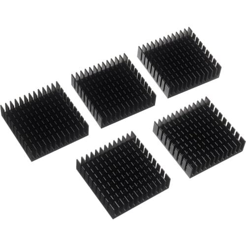 5pcs LED Heat Sink 40*40*11mm For LED Power Transistor Electronic Black Heat Sink Aluminum Cooling Heatsink Blade