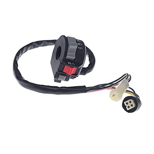 59V-83973-09-00 Left Handlebar Switch Control Engine Start Run Off Headlight for Yamaha Big Bear 350 Warrior 350 Moto-4 225/250