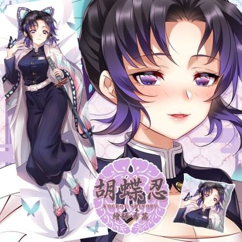 Anime Game Demon Slayer Kochou Shinobu Sexy Dakimakura Hugging Body Pillow Case Otaku Male Pillow Cushion Cover Bed linings SM