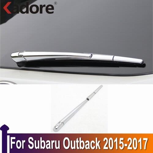 Car Styling For Subaru Outback 2015 2016 2017 ABS Chrome Rear Window Wipers Cover Trims Car Tail Wiper Strip Accessories