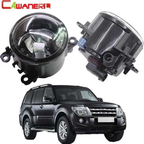 Cawanerl For 2007-2012 Mitsubishi Pajero IV Van V80 V90 Box Car Accessories Fog Light Lampshade + H11 LED / Halogen Lamp 12V