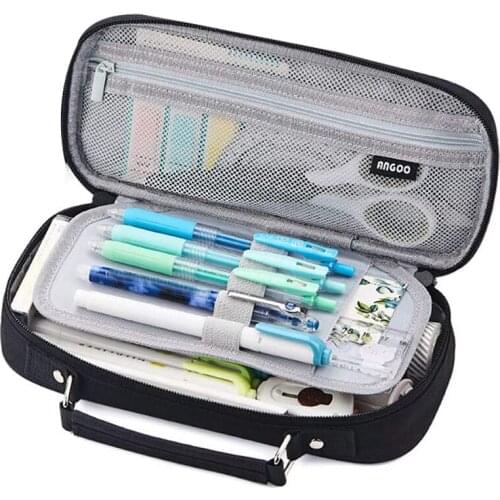 ANGOO Pencil Case Big Capacity Pencil Case College School Office Large Pencil Pouch Bag for Girls Boys Teens