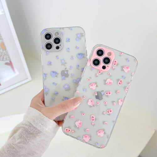 Lovley Girly Little Heart Print Case for iPhone 12 Pro Max Back Phone Cover for 12 Mini 11 Pro Max X XS XR 8 7 Plus SE 2020 Capa