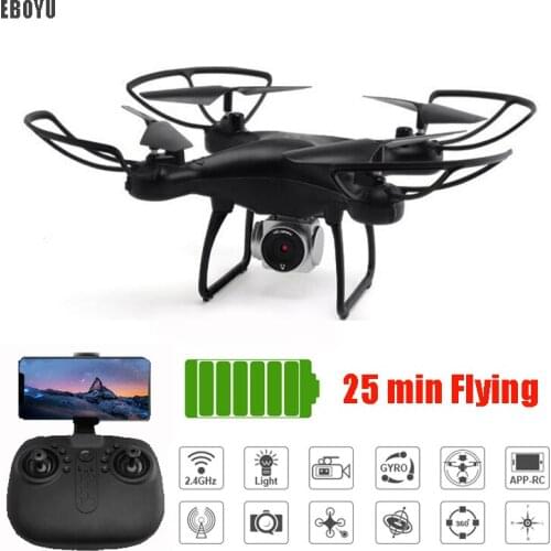 EBOYU L22 RC Drone 25min Flying time w/ 720P Wide Angle Wifi FPV HD Camera Altitude Hold Headless Mode RC Quadcopter Drone RTF
