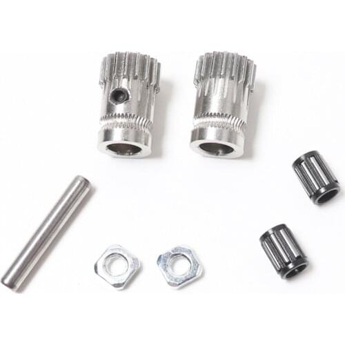 Free shipping Prusa i3 mk2/MK3 extruder dual gears kit Btech upgrade Prusa i3 MK2/MK2S/MK2.5 3d printer gear set without motor