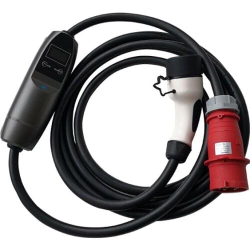 Electric vehicle Type 2 3 phase fast charging Portable EV Charger 22kW