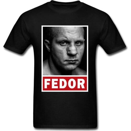 3D Fedor Emelianenko T Shirt MMA T-shirt Men Tshirt Classic Style Clothing Fighter Tee Cool Black Tops Cotton Fabric