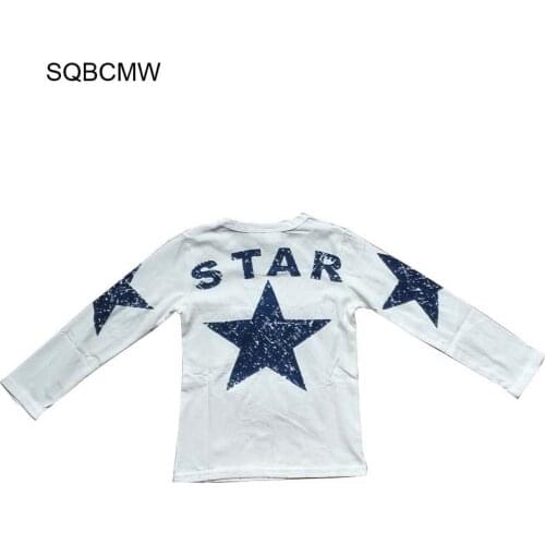 Boy Tshirt kids spring autumn clothes children t-shirts for baby boys long sleeve t shirts star fashion
