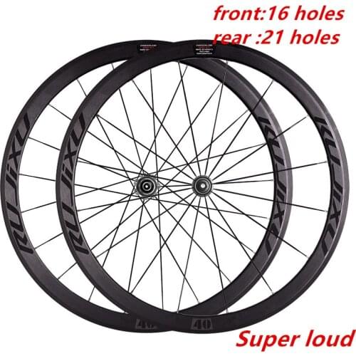 700C super loud sound RUJIXU road bike wheel set front two rear five bearing 16/21 holes rim brake bycycle wheel