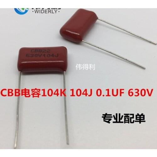 50PCS CBB capacitance 104K 104J 0.1UF 630V
