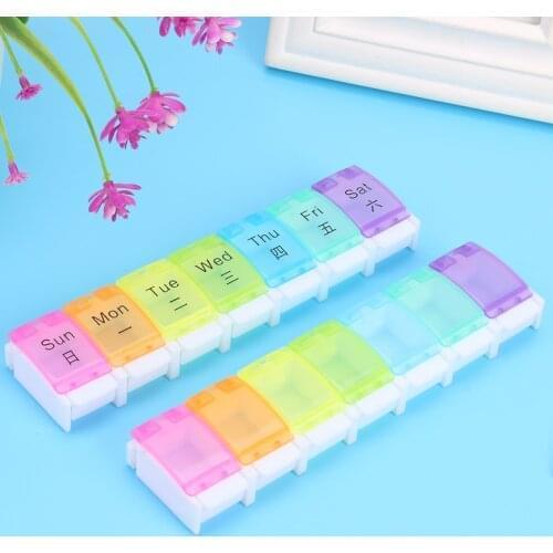 7 Day Pill Medicine Storage Box Tablet Weekly Organizer Practical Multi-functional Durable Pill Box Organizer Case
