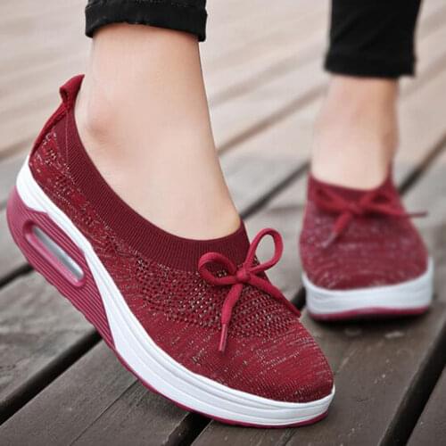 New Women Mesh Flat With Casual Walking Shallow mouth Sneakers Loafers Soft Shoes Fashion Round Toe Flat with Women Shoes