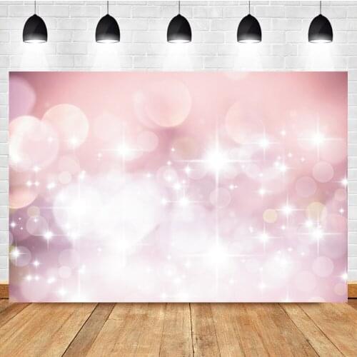 Laeacco Pink Light Bokeh Ball Sequin Birthday Party Portrait Custom Photography Backdrop Photo Background For Photo Studio