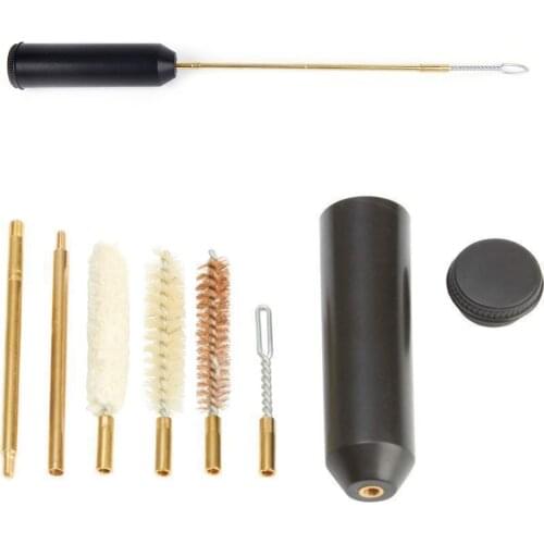 7pcs/Set Universal Gun Cleaning Kit for 38/357/9mm Pistol Barrel Rod Brush Pocket Size Professional Hand Gun Cleaning Tools Set