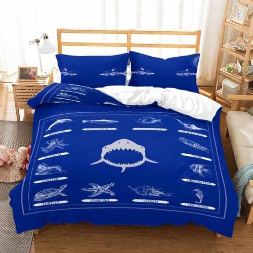 Ocean Enthusiast Bedding Set Sea Creature Duvet Cover Sets Comforter Bed Linen 3D Print Twin Queen King Single Size Dropshipping