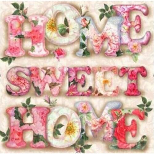 New Diamond Painting Home Sweet Home Full Drill 5D Painting Rhinestones Cross Stitch Diamond Embroidery