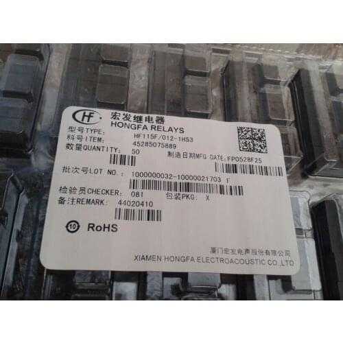 HF115F/012-1HS3 12VDC DIP6 relay HongFa New and original
