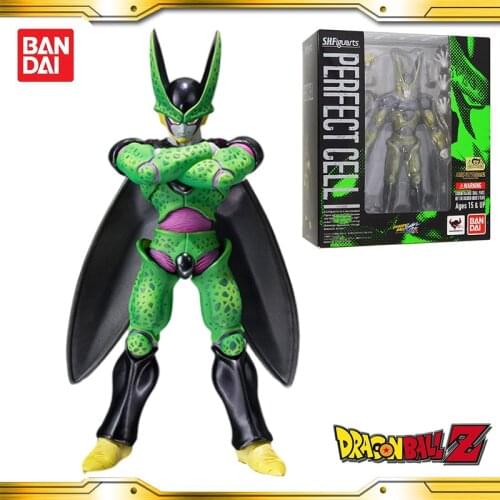 Original BANDAI Dragon Ball Z ROBOT Premium Color Edition SHF CELL Anime Action collection figures Model Toy