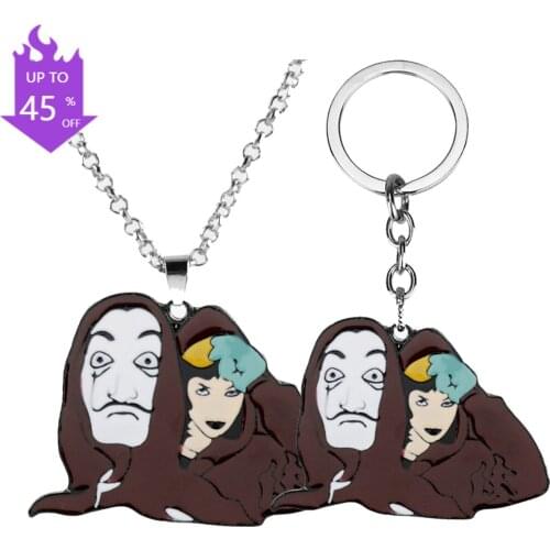 La Casa De Papel Necklace The House of Paper Pendant Money Heist Keychain Salvador Dali DIY Photo Jewelry