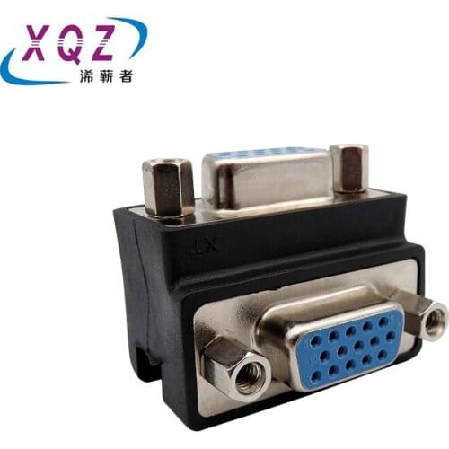 VGA female to female adapater 90 degree L shape gender changer VGA converter HD15pin female/female F/F adapter