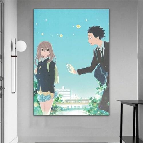 Anime Koe no Katachi A Silent Voice canvas Poster, Anime Cartoon Character Wall art Paintings Home Decor Perfect for Anime-Fans