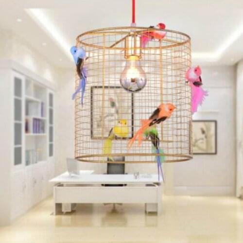 Bird Cage Pendant Light Morden Bedroom Balcony Living Room Iron Bird Lamp Home Decor Led Kitchen Hanging Lamps
