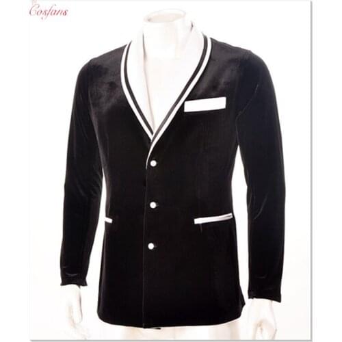 Professional Men Ballroom Latin Dance Tops Good Quality Black Long Sleeves Jacket For Sale Cha Cha Rumba Stage Dance Wear custom