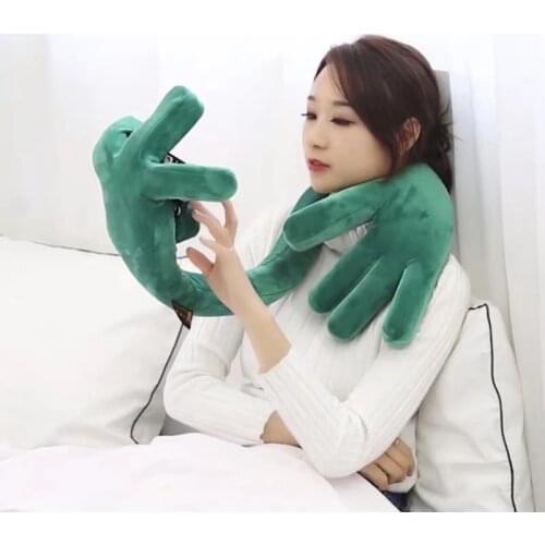 Dropshipping 2021 New Palm Hand Shaped Pillow Travel Car Airplane Multi-function Sleeping Headrest Adjustable Office Pillow Gift