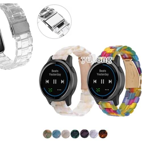 Fashion Transparent Resin Strap Band for Garmin vivoactive4 Smart Watch Repleacement 22mm Wristband for garmin Active