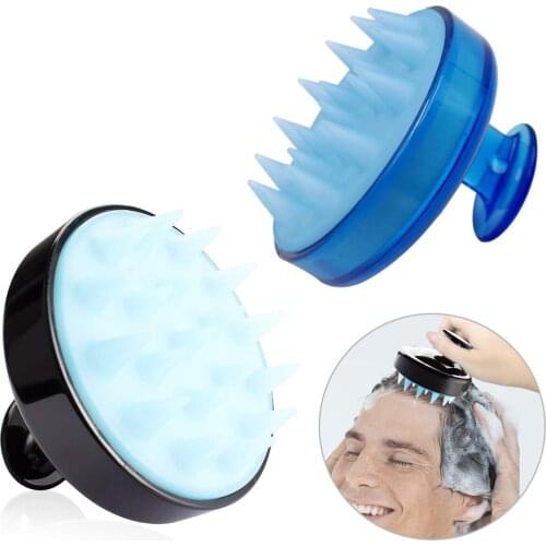 Silicone Shampoo Brush Head Body Scalp Massage Brush Hair Washing Comb Shower Spa Slimming Massage Bath Brush
