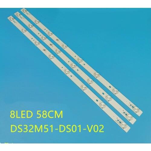 LED backlight strip 8LED 58cm 32F1 strip LED LCD TV strip DS32M51-DS01-U02 8 lights 3 strips